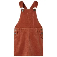 VidaXL Kinder-Latzkleid Cord Cognac 104