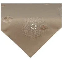 Heimtexland Tischdecke Leinen-Optik Bestickt Deko Esszimmer Serie Pusteblume Tischwäsche
