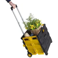 Buri Klappbare Rollbox Einkaufskorb Kofferraumbox Aufbewahrungsbox Rollenbox Trolley -
