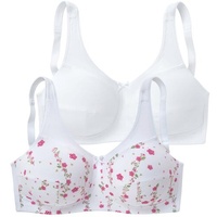 PETITE FLEUR Entlastungs-BH Damen bedruckt+weiß Gr.90C