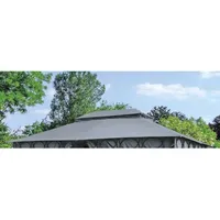 Buri Ersatzdach für Cape Town Garten-Pavillon anthrazit 4x3m Pavillondach
