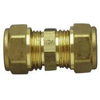 CORNAT TEC583480 Messing Verschraubung, 22 mm, doppelt