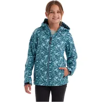 KILLTEC Mädchen Softshelljacke/Outdoorjacke mit Kapuze Mädchen Softshelljacke Print, mint,