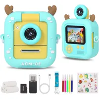 Zueokai Sofortbild 2,4" Silikonhülle, Geschenke Kinderkamera (mit 180°-Drehobjektiv &
