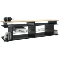 Vladon Lowboard, Eiche San Remo, Holzwerkstoff, 138.5x39x37.5 cm, Wohnzimmer,