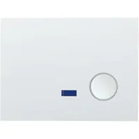Beliani LED-Badezimmer-Spiegel MONTARON 80 cm 60 cm Silber Rechteckig