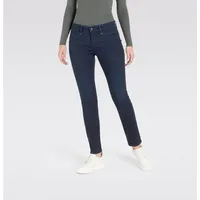MAC Rich Slim Jeans mit Umgeschlagenem Saum in Dunkelblau-D42