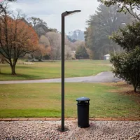 Licht-Erlebnisse LED Metall Aluminium 285 cm Schwarz warmweißes Licht