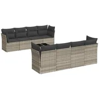 VidaXL Garten-Sofagarnitur 9-tlg. grau