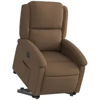VidaXL Relaxsessel, mit Aufstehhilfe Elektrisch Braun Stoff