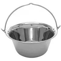 Grillplanet Gulaschkessel 15 Liter Edelstahl 1 mm weiß