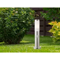 MeineWunschleuchte LED Sockelleuchte Edelstahl mit Bewegungsmelder Gartenlampe, H 45cm