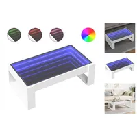 VidaXL Couchtisch mit Infinity-LED Weiß 90x53x30 cm