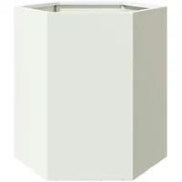 VidaXL Pflanzkübel Weiß Sechseckig 46x40x45 Stahl