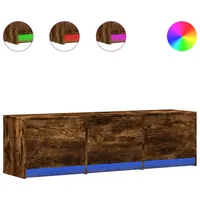 VidaXL TV-Schrank LED Räuchereiche 140x34x40 cm Holzwerkstoff
