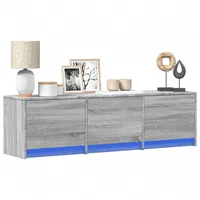 VidaXL TV-Schrank LED Grau Sonoma 140x34x40 cm Holzwerkstoff