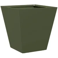 VidaXL Pflanzkübel Olivgrün 30x30x30 Stahl