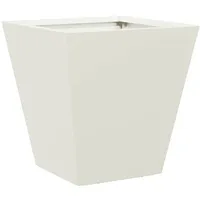 VidaXL Pflanzkübel Weiß 30x30x30 Stahl