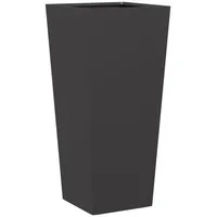 VidaXL Pflanzkübel Schwarz 35x35x75 cm Stahl