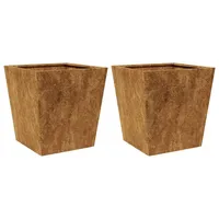 VidaXL Pflanzkübel 2 Stk. 40x40x40 cm Wetterfester Stahl