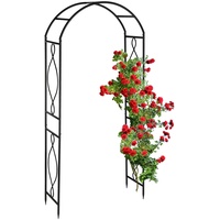 Relaxdays Rosenbogen Metall, Torbogen Garten, HxBxT: 230 x 100