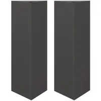 VidaXL Pflanzkübel 2 Stk. Schwarz Dreieckig 30x26x75 cm Stahl