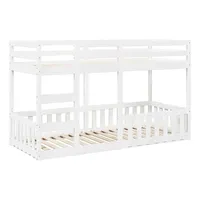 VidaXL Etagenbett Weiß 80x200 cm Massivholz Kiefer