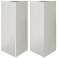 VidaXL Pflanzkübel 2 Stk. Dreieckig 40x34,5x70 cm Edelstahl