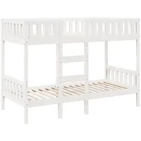 VidaXL Etagenbett Weiß 90x190 cm Massivholz Kiefer