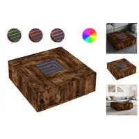 VidaXL Couchtisch mit Infinity-LED Räuchereiche 100x100x40 cm - Braun