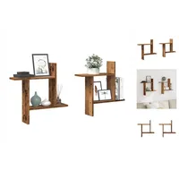 VidaXL Wandregale 2 Stk. Altholz-Optik 50x12x50 cm Holzwerkstoff