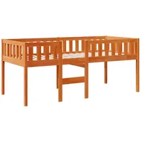 VidaXL Kinderbett ohne Matratze Wachsbraun 75x190 cm Massivholz Kiefer