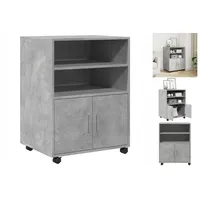 VidaXL Rollschrank Betongrau 60x48x81 cm Holzwerkstoff