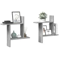 VidaXL Wandregal 50 x 12 x 50 cm Grau