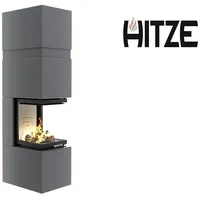 Hitze TRINITY Stahl Grau/Abdeckplatte Weiß