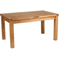 MiaMöbel Mexico Esstisch 150x90cm - ausziehbar Massivholz Pinie Mexiko