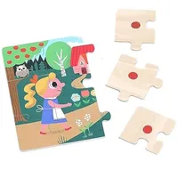 Vilac Set mit 4 Puzzles aus Holz Goldschnalle