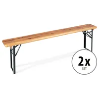 Stagecaptain BBB-180 Hirschgarten Bierzeltbank 177 cm Natur 2x Set