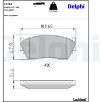 Delphi Bremsbelagsatz, Scheibenbremse