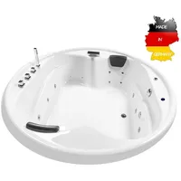 Basera Basera® Indoor Podest-Whirlpool Badewanne XXL Gomera Rund Basic