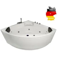 Basera Basera® Indoor Eck-Whirlpool Badewanne Futuna Basic 140 x