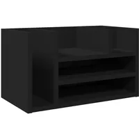VidaXL Schreibtisch-Organizer Schwarz 44,5x24x25 cm Holzwerkstoff