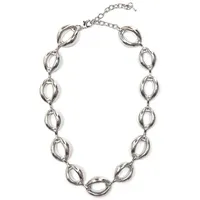 FIRETTI Collier "Halsschmuck Gliederkette", grau (metallfarben), Halsketten, Damen, Metall,