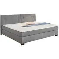 JOB Boxspringbett Family 240 x 200 cm Stoff Grau