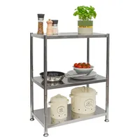 Shelfr 3 Ebenen Edelstahl Regal - 61x36x82 Schwerlastregal bis