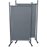 Quick Star Paravent 2 Stück Stellwand 180x78cm Grau (2