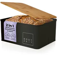 Lumaland Cuisine Brotkasten aus Metall mit Bambus Deckel |