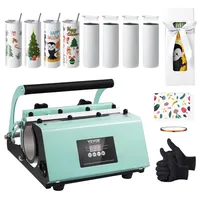 Vevor Tumbler-Hitzepresse und Sublimationsbecher, Tumbler-Presse-Set mit 8 Stk. 20