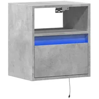 VidaXL TV-Wandschrank mit LED-Beleuchtung Betongrau 41x31x45 cm