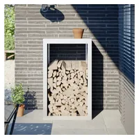 VidaXL Brennholzregal Weiß 60x40x100 cm Stahl - Weiß